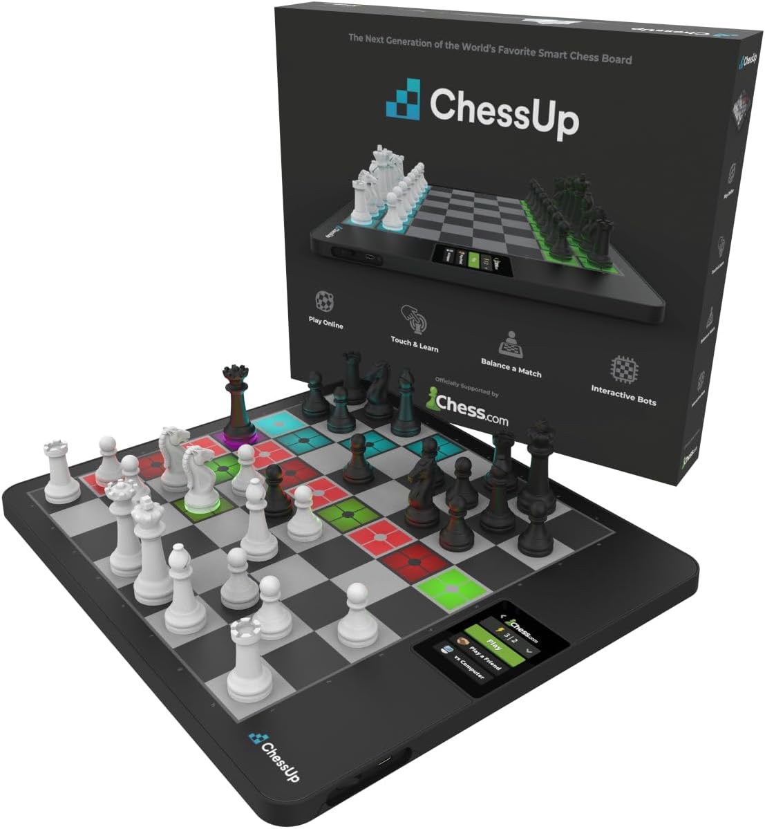 ChessUp 2 Electronic Chess Board with AI & WiFi, TouchSense Pieces